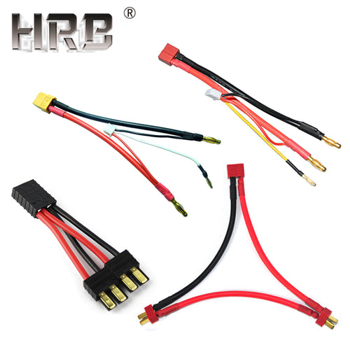 Amass XT60 T Deans XT90-S Connectors To Banana 4.0mm Silicon Wiring JST Plug Cable Lipo Battery Charger RC Parts Series Parallel