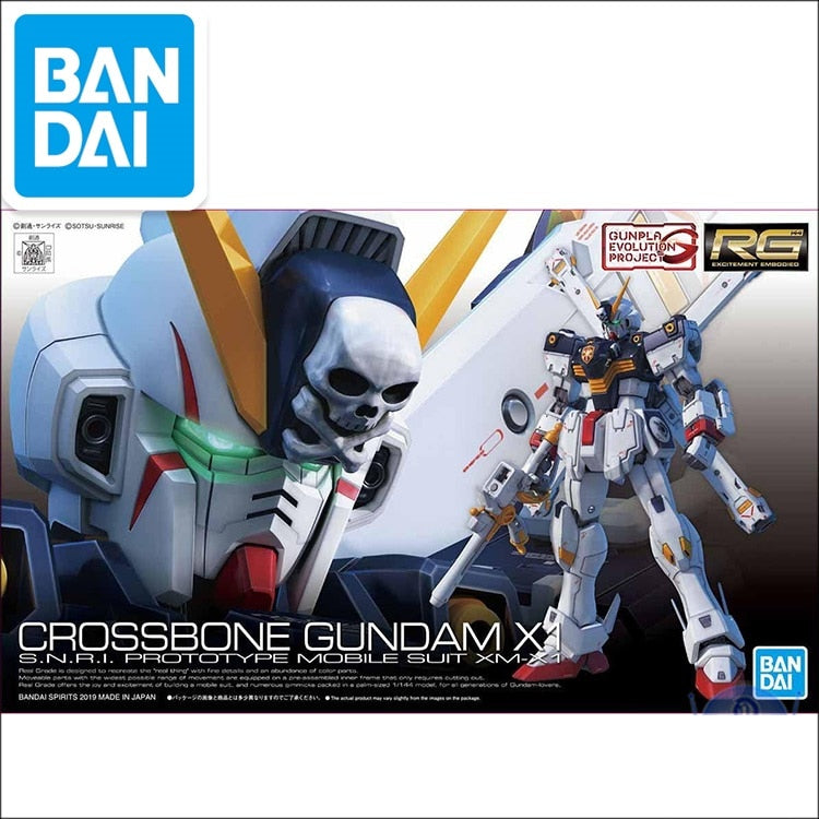 Original Gundam RG 1/144 Model CROSSBONE GUNDAM X1 Freedom Unchained Mobile Suit Kids Toys