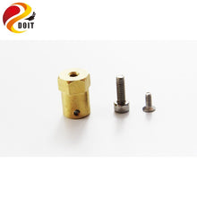 DOIT copper Hex Coupling for robot car chassis Copper Connector to Wheel 4wd/2wd Smart Car motor diy smart car part for arduino