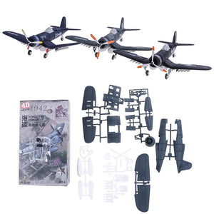 1Pcs 1/48 Scale Assemble Fighter Model Toys Flanker Combat Aircraft Diecast War-II Building Tool Sets Random Color