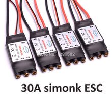 NEW 2-4S 30A SimonK ESC 5V 2A BEC with 3.5mm Banana Connector Support 4S battery For RC F450 S500 Quadcotper