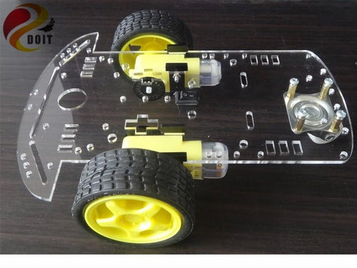 Official DOIT Intelligent Car Robot Chassis with Speed Encoder DIY RC Toy Remote Control Atmega Uno R3 Raspberry Pi