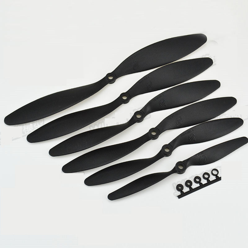 10pcs/lot 1147 1080 1047 9047 8060 7040 Black propeller 2 blade paddle slow props for fixed wings RC airplane