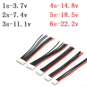1s 2s 3s 4s 5s 6s 22AWG Cable 10CM (100MM) RC Lipo Battery Charger Wiring 7.4v 11.1v 14.8v 22.2v For IMAX B3 B6 Balance Charger