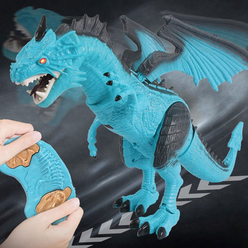 Remote Control RC Dragon Walking Dinosaur Toy with Light Sound Kids Toy Gifts FJ88