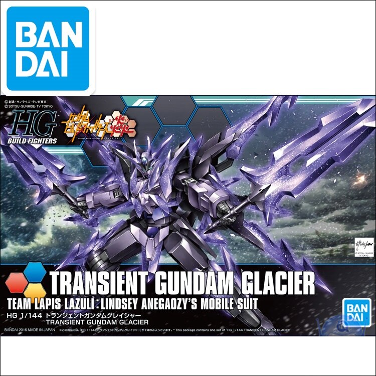 Original Gundam Model HG 1/144 GUNDAM TRANSIENT GUNDAM GLACIER BUILD DIVERS Unchained Mobile Suit Kids Toys