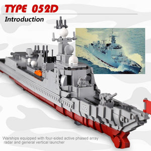 1359pcs Xingbao Military Army the Missile Destroyer Battle War Ship Building Blocks Bricks Weapons Warship Children Toys