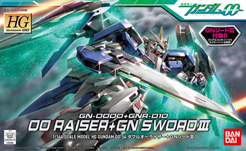 Gundam Model HG 1/144 DAUBLE O EXIA 00 RAISER + GN SWORD 3 GUNDAM READY PLEAYER ONE Bandai Robot Mobile Suit Kids Toys