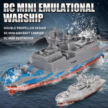 RC Boat Warship 2.4GHZ Toys Remote Control Mini Electric Carrier Children Outdoors Water Speedboat Remote Control Toys
