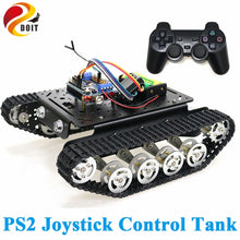 PS2 Joystick Control Shock Absorper Smart Robot Tank Chassis with Dual DC Motor+UNO Board+Motor Driver Board for DIY Project