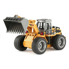 HUINA 1520 6CH 1/18 2.4GHz RC Metal Bulldozer RTR Front Loader Engineering Toy Remote Control Construction Tractork Vehicle