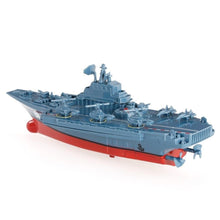 LeadingStar 2.4G Remote Control Military Warship Model Electric Toys Waterproof Mini Aircraft Carrier Gift for Kids