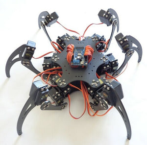 18DOF Aluminium Alloy Hexapod Robotic Spider Six Legs Robot Frame Kit No Remote Controller for DIY Robot Accessories