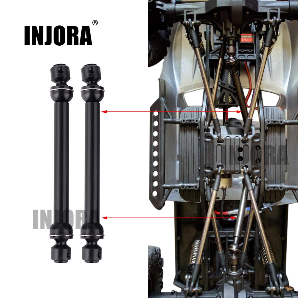 2PCS 112-152mm Metal Steel Universal Drive CVD Shaft for RC Crawler Car SCX10 90046 D90 RC Cars Part Accessories