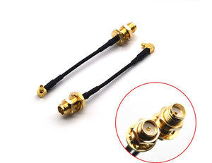 1pc Video Transmitter Antenna Extension VTX MMCX Angle to SMA RP-SMA Female Adapter Connector Cable 100mm RC Accessories DIY