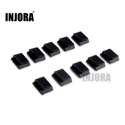 10PCS Black Wiring Buckle with 3M Double-sided Adhesive for RC Crawler Car RC Boat Drone RC Model