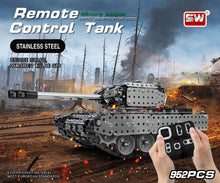 New RC Stainless Steel Assembly Remote Control Tank Kit RC Military Tank Set Bricks Compatible With Model Building Blocks