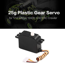 25g Plastic Servo Steering Gear Servo for 1/12 Wltoys 12428 12423 RC Car Truck Model Steering Part Accessories Micro RC Servo