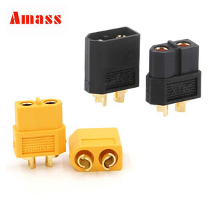 10PCS AMASS XT60 XT-60 XT60 Male Female Bullet Connectors Plugs Black Yellow For RC Lipo Battery 5Pairs Quadcopter Helicopter