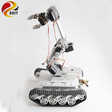 Mobile Robot with 8 DOF Mechanical Arm Shock Absorber Tank Chassis for Grabbing Transport DIY Educational Project