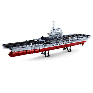 Submarine Military Ship Aircrafted Carrier Warship Battle Cruiser Frigate Model Building Blocks Bricks Toys Compatible Legoes