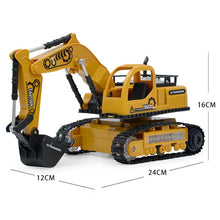 4Ch Simulation Rc Excavator Toys With Music And Light Children'S Boys Rc Truck Toys Gifts Rc Engineering Car Tractor Toy