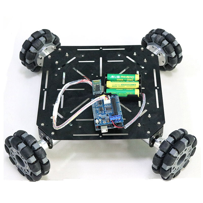 Ps2 Remote Control 4wd Omni Directional Wheel Smart Car Chassis with WiFi Bluetooth for Robot DIY Graduation Toy Model Kit