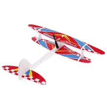 DIY Foam Rubber bands biplane Inertial Glider Aircraft Illuminate LED light rc biplane model toy biplane airplane usb charging