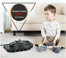 XQTK24 with 3pcs Battery Army remote controlRC Battle Tank RC Tank Model Simulation recoil Military Tank 330 degree rotating to