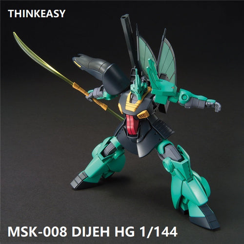 Original Gundam HG 1/144 Model MSK-008 DIJEH GUNDAM Z Mobile Suit Kids Toys With Holder