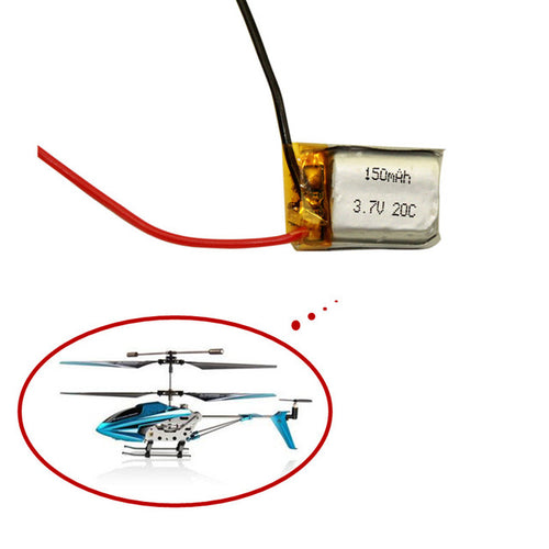 3.7V 150mAh Lipo battery For Syma S107 S107G 1S 3.7V 150mAh Li-Po Battery Without plugs 3.7 V 150 mah Helicopter Part 1PCS