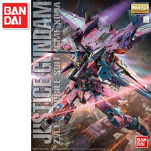 Japaness BANDAI Original Gundam MG 1/100 Model GUNDAM SEED DESTINY JUSTICE Mobile Suit Kids Toys With Holder