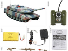 HUAN QI 516-10 tank 1/24 Scale German Leopard A6 Infrared Fighting RC Battle Tank with Sound and Lights wireless RC Tank Toys