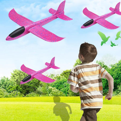 48cm Hand Throw Rc Airplane Rose Red Epp Foam Outdoor Launch Glider Flexible Plane Kids Toy Free Fly Rc Airplane Model