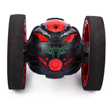 Mini Cars Bounce Car PEG SJ88 2.4GHz RC Car with Flexible Wheels Rotation LED Light Remote Control Robot Car Toys for Gifts