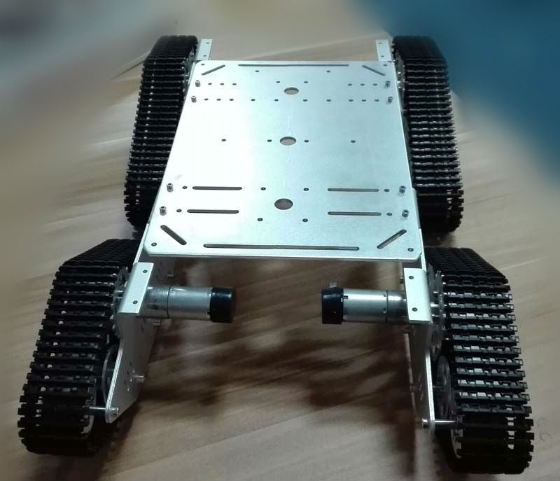 RC 4WD Metal Tank Chassis Large Load Tracked Vehicle Big Bearing Track Crawler Caterpillar DIY RC Toy Smart Car Chassis Robot