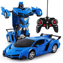 New Rc Transformer 2 In 1 Rc Car Driving Sports Cars Drive Transformation Robots Models Remote Control Car Rc Fighting Toy Gift