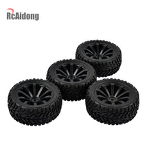 4PCS 1/10 RC Rally Car Grain Rubber Tires Off-road Tires and Wheels for Traxxas Tamiya HSP HPI Kyosho RC On Road Car
