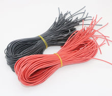 10meter/lot High Quality wire silicone 10 12 14 16 18 20 22 24 26 AWG 5m red and 5m black color