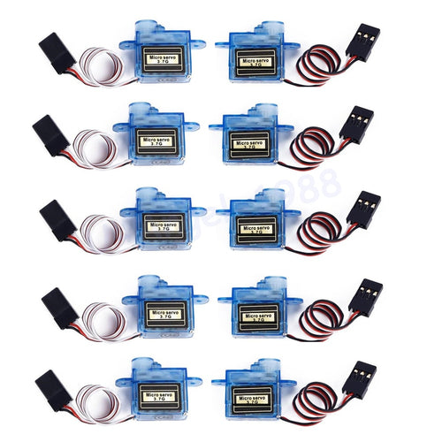 10pcs/lot Mini 3.7g Micro Servo RC plane Helicopter Boat Car Trex 250+Free shipping