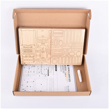 Interconnecting Blocks Woodcraft Construction Kit Wooden Villa DIY 3D Wooden Villa Puzzle Game Assembly Toy Gift