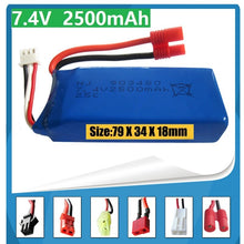 New big battery 2500mAh 2S 7.4V 25C Lipo Battery Helicopter Battery Syma X8 X8W X8G with voltage protection board