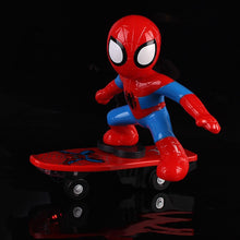 Never Fall Down RC Skateboard Spiderman Light Sound Toys Flash RC Toy for Kids RC Skateboard