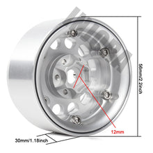 INJORA 4Pcs Aluminum Alloy 1.9 Beadlock Wheels Rims for 1/10 RC Crawler Axial SCX10 SCX10 II 90046 Traxxas TRX4 D90