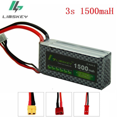 Limskey POWER 3S 11.1V 1500MAH T/XT60 Remote control model aircraft battery manufacturers Lithium Polymer 3S Li-po 11.1V battery