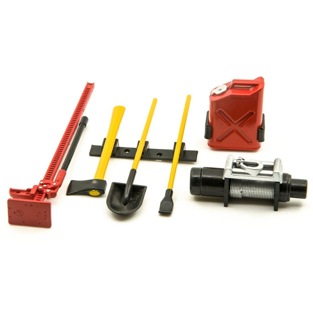 6Pcs 1/10 Scale Plastic Accessory Tools For SCX10 D90 RC Rock Crawler Truck Remote Control Toy Accessories