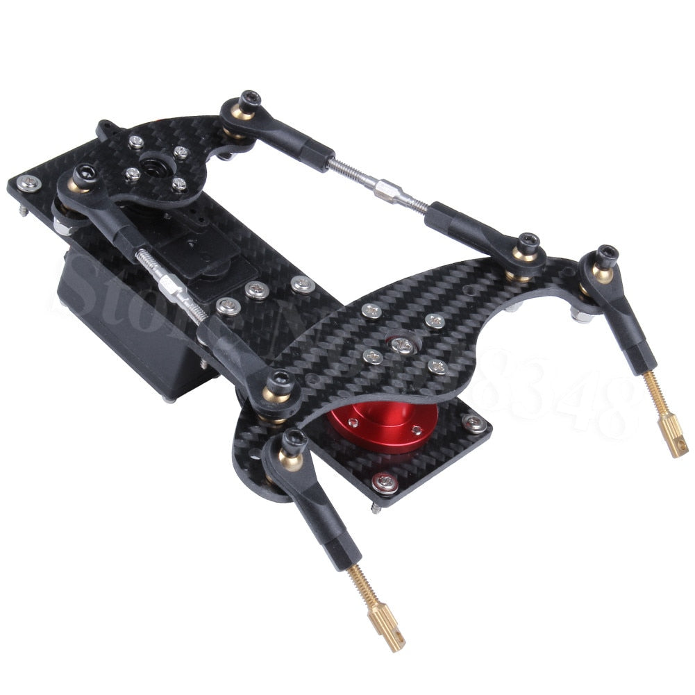 Carbon Fiber Servo Rudder Tray Mount Self Adjusting Futaba JR Kit With Offset Bellcrank Accessories for 20-50cc RC Scale Plane