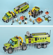 889pcs City Volcano Exploration Mobile Base Mountain Geological Survey 02005 Figure Building Blocks Toys Compatible With LegoING