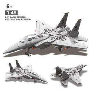 Building Blocks Fit LegoINGlys 270Pcs Military Series F-15 Eagle Fighter MOC Airplane Model Kits Assemble Toys For Adults Gift