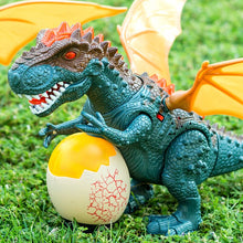 Infrared RC Dinosaur Toys Remote Control tyrannosaurus Shaking Head Flash Eyes Eggs Walking Spray Dino RC Toys For Children